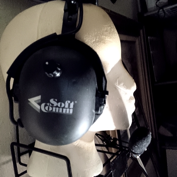 Softcomm dual Jack helicopter pilots headset Aviation